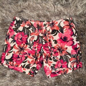 GAP Factory Pink and Black Floral Women's Cargo Shorts